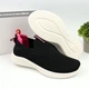 Мокасины, текстильные кроссовки для девочки Apawwa (Z2401P black-fuchsia) Размер 37, 24.2 см - изображение 4