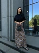 Юбка шелковая макси леопард бежевого цвета 37295 42/46 - изображение 3