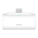 Повербанк Baseus Compact Mini Power bank 5000 mAh 20W PD Type-C швидка зарядка, Білий (P1OO6B3O6Z13-OO) - зображення 2