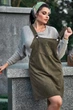 Жіночий сарафан plus size із замшевої діагоналі Seventeen 3XL Зелений (2000000154350) - изображение 2
