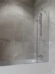 Шторка для ванной Fran 45+45 x 140 см прозрачная 8 мм стеклянная перегородка с дверью откывающаяся стекло в ванну - изображение 1