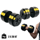Набір гантелей розбірних Besport PowerPro 2х26 кг 52 кг ABS диски Гриф 30 мм 45 см 5 років гарантії - зображення 1