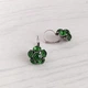 Серьги Hand Made винтажные с кристаллами Swarovski зеленого оттенка Fern Green - изображение 4