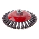 Щетка конусная 125 мм М14 (пучки витой проволоки) INTERTOOL BT-4125 - изображение 1