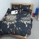Постільна білизна KoTetextile бязь голд полуторка 155-215 см 50-70 2шт з резинкою версаче чорний - зображення 1