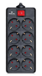 Мережевий фільтр живлення REAL-EL RS-8 PROTECT 3m black (EL122300022) - зображення 3