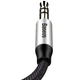 Кабель Baseus Yiven M30 Stereo AUX 3.5mm Male Mini Jack 1.5m Black/Silver (CAM30-CS1) - изображение 8