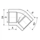 Кутник 45° PP-r ITAL 110 мм - изображение 2