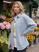 Женская джинсовая рубашка Shift Oversize голубая 42-44 (S/M) - изображение 1