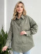 Женская джинсовая рубашка Shift Oversize зеленая хаки (фисташковая) 46-48 (L/XL) - изображение 2