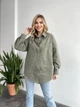 Женская джинсовая рубашка Shift Oversize зеленая хаки (фисташковая) 46-48 (L/XL) - изображение 5