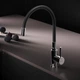 Смеситель для кухни с гибким изливом AM.PM X-Joy S EcoStart черный/хром F85B07602 - изображение 2