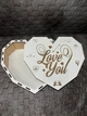 Подарункова коробка у формі серця «Love you», Подарункова коробка серця, Дерев'яний бокс, Коробка, - зображення 2