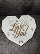 Подарункова коробка у формі серця «Love you», Подарункова коробка серця, Дерев'яний бокс, Коробка, - зображення 3
