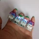 Брелок кейкап кликер, антистресс 4 клавиши LED подсветка клавиатура прозрачная - изображение 9