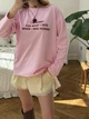 Лонгслів Жіночий Оверсайз Рожевий Однотонний З Принтом Oversize I Am Sorry Oversize (385446) - зображення 3