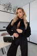 Женский Спортивный Комбинезон Velour Черный Из Мягкого Велюра XS/S (385448) - изображение 5