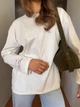 Лонгслив Женский Шампань С Надписями На Рукавах Oversize Oversize (385441) - изображение 2