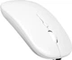 Безпровідна мишка для комп'ютера ПК та ноутбука бездротова Slim Mouse безшумна акумуляторна 2в1 Bluetooth і USB 2.4Hz плоска до ТВ без підсвітки Біла - зображення 1
