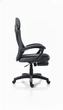 Ергономічне чорне обертове офісне крісло з підставкою для ніг, з сітки Z-163 - изображение 3