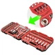 Набір інструментів 1/2" & 1/4" INTERTOOL ET-9108 110 од. шестигранні TORX подовжені головки з насадками - зображення 7