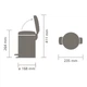 Бак для мусора с педалью Brabantia NewIcon Pedal Bin 3 л шампань бежевый 304408 (00800881) - изображение 10