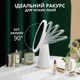 Настільне дзеркало для макіяжу з LED підсвіткою, сенсорним керуванням та акумулятором 2000 мАг, діаметр 19 см, біле - зображення 3