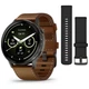 Смарт-часы Garmin Venu 4 (45mm), Black w/ Slate + Leather, GPS смарт-годинник (010-03014-03) - изображение 1