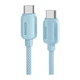Дата кабель USB-C to USB-C 2.0m 100W blue Essager (EXCTT1-WLA03-P) - зображення 1