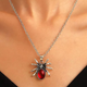 Кулон подвеска Spider паук в виде паука и красного кристалла готическое в стиле панк - изображение 5