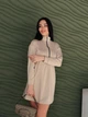 Женское спортивное платье на кулиске Fashion 46/48 бежевый - изображение 1