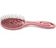 Расческа натуральная Ponette Natural с гибкими эко зубчиками для легкого распутывания волос Розовая Mini - изображение 4