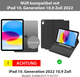 Чехол-клавиатура для iPad 10-го поколения 10.9 дюймов 2022 года, с Bluetooth клавиатурой, с держателем для стилус для iPad 10-го - изображение 3