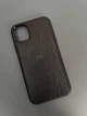 Чохол Pugach TPU+натуральна шкіра козлик тиснення яблуко iPhone 13 Pro чорний - зображення 1