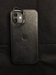 Чохол Pugach TPU (camera stand/Magsafe)+натуральна шкіра (козлик) iPhone 13/14 чорний - зображення 3