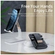 Подставка для планшета и телефона Knight Foldable Desk Mobile Phone Holder Stand (Alloy) White Essager (EZJZM-QS02) - изображение 2