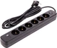Сетевой фильтр PowerPlant 3 м 6 розеток 1 USB 2 Type-C Черный (EX610662) - изображение 1