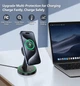 Магнітна бездротова зарядна станція 15W для iPhone 12–17 AirPods 3 Pro підставка з нічною підсвіткою - изображение 4