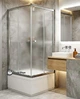 Душевая кабина 90x90х205 см Shower Saturn квадратная на глубоком поддоне матовое стекло 6 мм - изображение 1