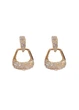 Серьги женские трапеции со стразами Fashion Jewelry Золотистые 21382 - изображение 5