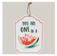 Декоративная металлическая табличка «YOU ARE ONE IN A MELON» 36×27 см, арбуз, летний фуд-декор - изображение 1