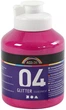 Акрилова фарба Creativ Company A-Color Glitter for Kids 04 Рожева 500 мл (5712854150842) - зображення 1
