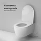 Унитаз подвесной Am.Pm Func CFA1903SC AquaSpin Rimless с сиденьем Soft Close дюропласт - изображение 8