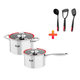 Каструля з кришкою 2,7л та ківш з кришкою 2л Prime Chef Krauff + ПОДАРУНОК:кухонні аксесуари - зображення 1