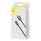 USB кабель Baseus Crystal Shine Series Fast Charging Data USB для Type-C 100W 2m чорний CAJY000501 - зображення 2