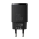 Мережевий зарядний пристрій Baseus Compact Quick Charger U+C 20W EU чорний CCXJ-B01 - изображение 4