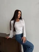 Жіноча базова кофта з мереживом Uaclothes 42-46 Молочний (like37361-177931360) - зображення 4