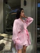Костюм женский муслиновый шорты+кимоно розового цвета 37375 42/46 - изображение 7