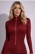 Женский комбинезон костюм для девушки из плассированной ткани цельный комбинезон красный, размер S 44 - изображение 4