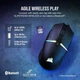 Игровая беспроводная мышь Corsair NIGHTSABRE RGB / Bluetooth / Радиоканал / 26000 DPI / 8 кнопок / RGB подсветка / Инерционное 4Д колесо / Черная (CH-931B011) Б/В k1 - изображение 5
